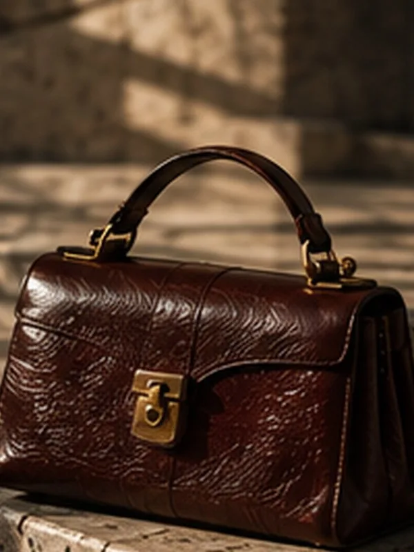Túi xách nâu vintage — ảnh 2